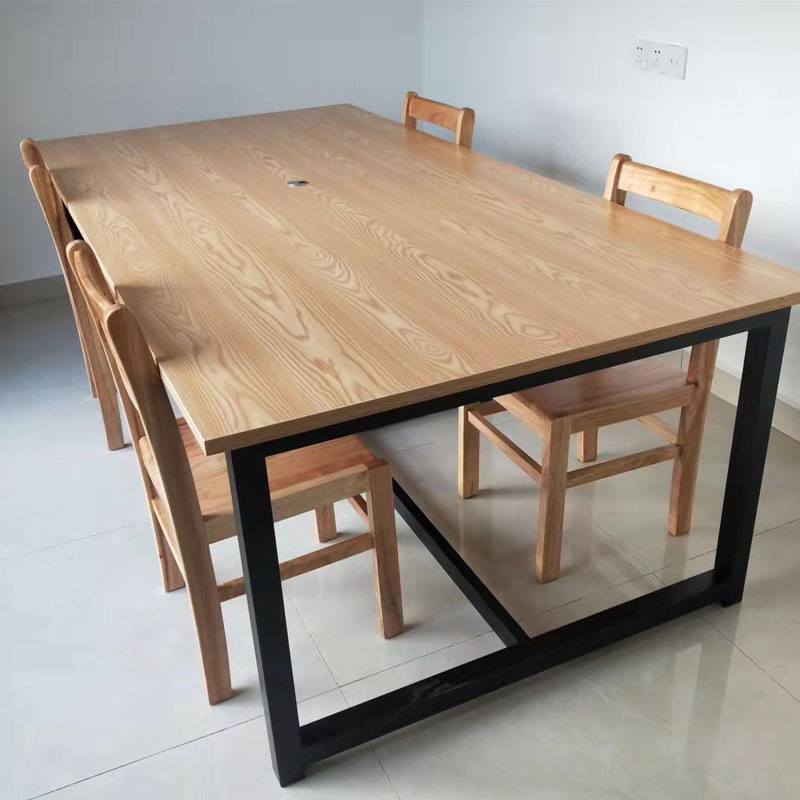 RX-YL04 简约钢木阅览桌椅