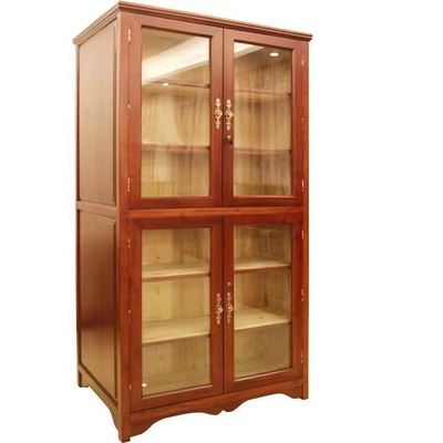 RX-SG02上下玻璃门实木书柜