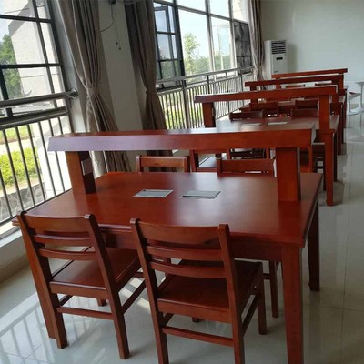 RX-YL07 &nbsp;带灯实木阅览桌